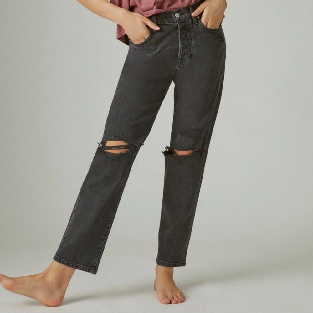 Lucky Brand 90’s loose high raise straight jeans - 25